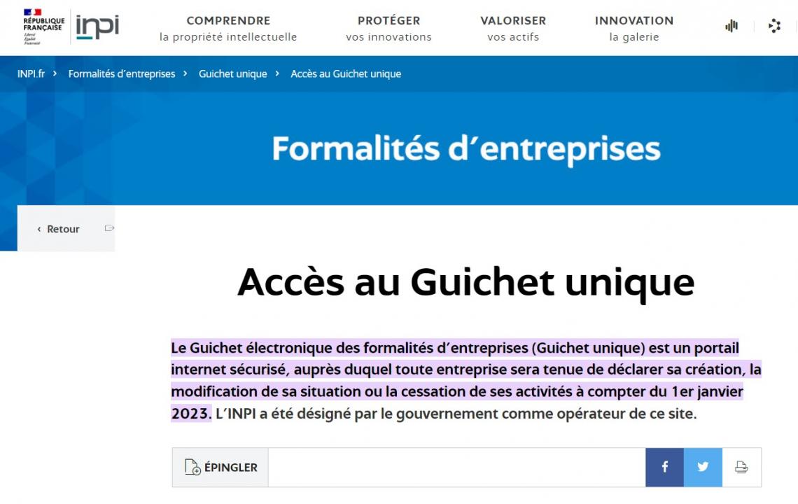 Guichet Unique Urssaf 2023 _ Guichet Entreprises – LBEGMS