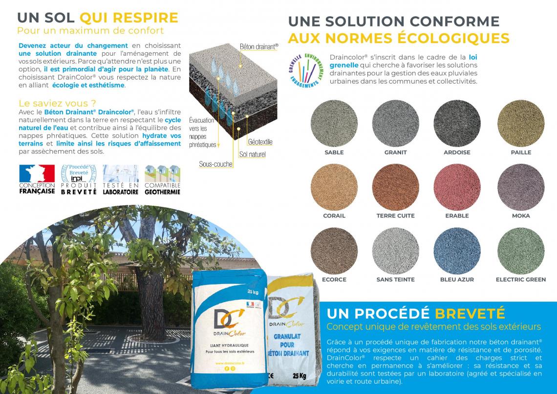 DRAIN COLOR : BÉTON DRAINANT® COLORÉ EN SACS ・ CAPEB