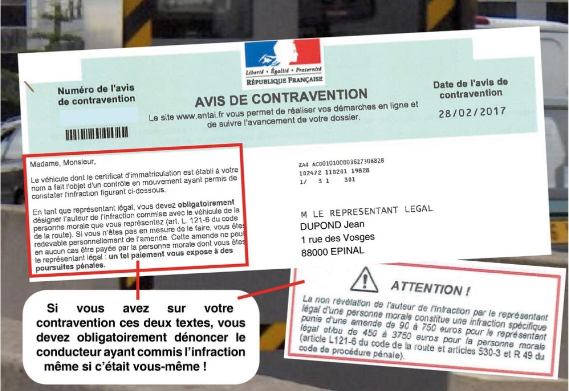 Non Denonciation De Conducteur