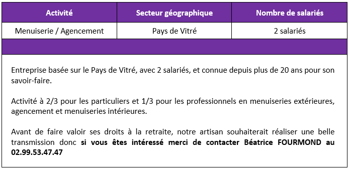 Menuiserie Pays de Vitre