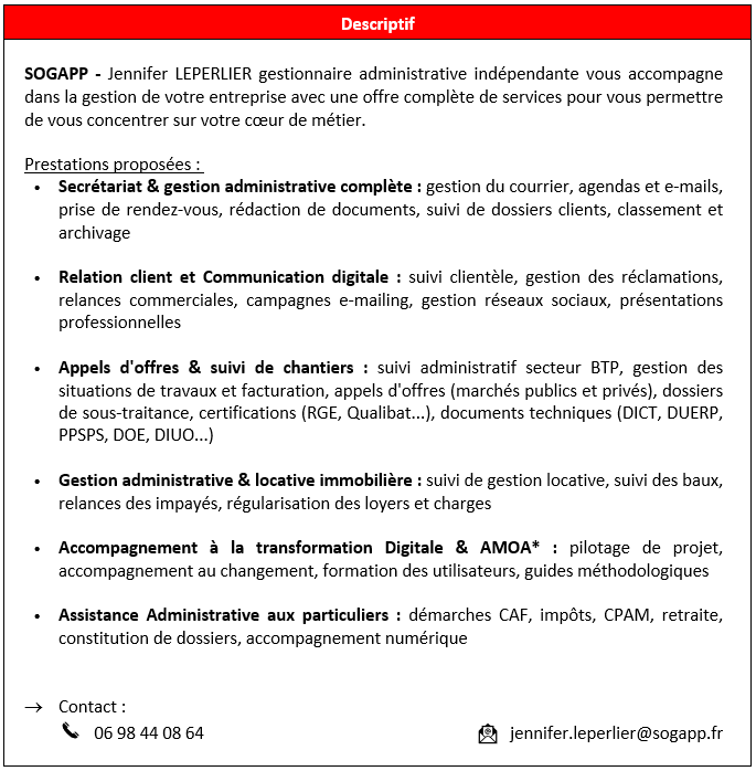 SOGAPP - Jenniger LEPERLIER