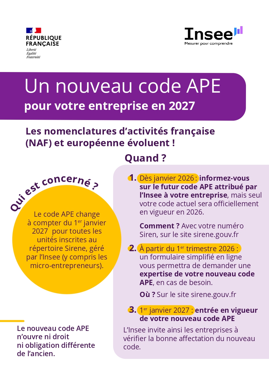 Révision de la NAF (Nomenclature d’Activité Française) ・ CAPEB