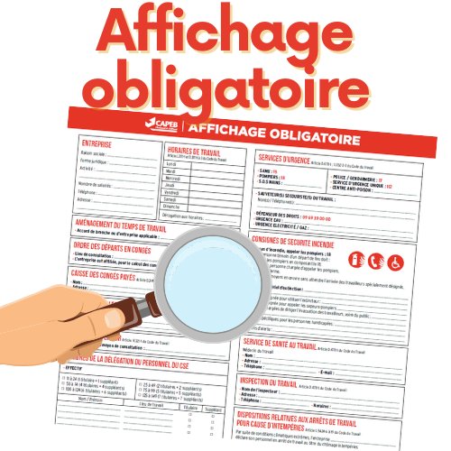 Affichage Obligatoire Entreprise 2025 AFFICHAGE OBLIGATOIRE EN ENTREPRISE . 8 €HT .. Le Lot De 5 Affiches , à Panneau Sécurité